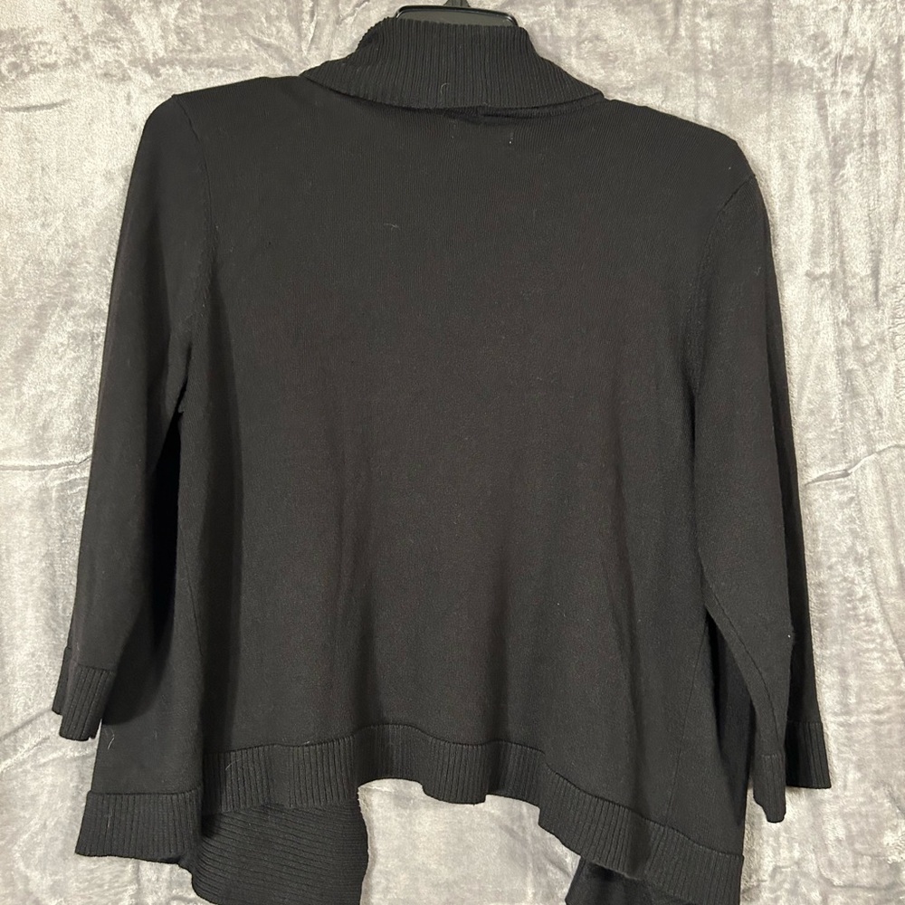GUC Women’s Black Cardigan size XL 3/4 sleeve - Picture 2 of 3